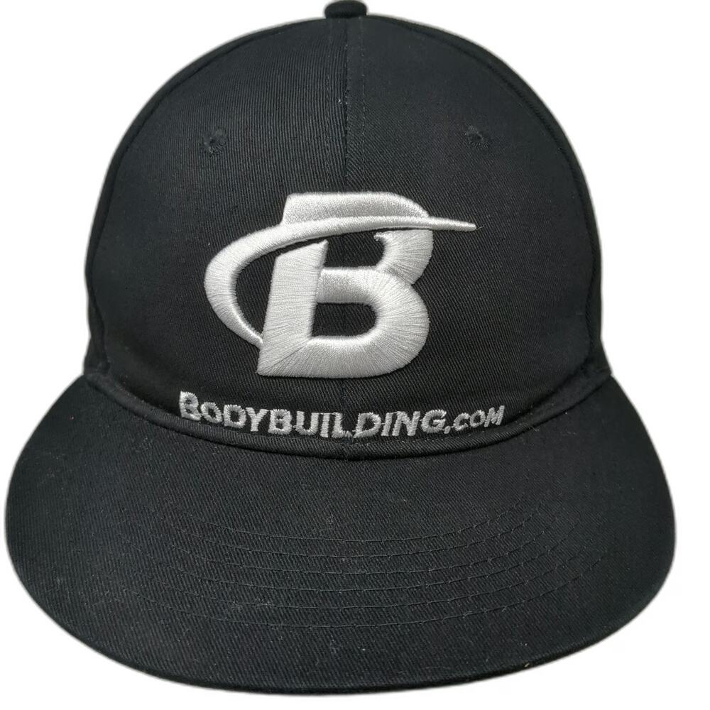 Wicked Wear Bodybuilding Snapback Hat Black One Size Structured Flat Bill Cap
